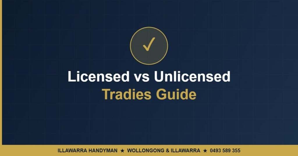 Licensed vs Unlicensed Tradies Guide - Illawarra Handyman